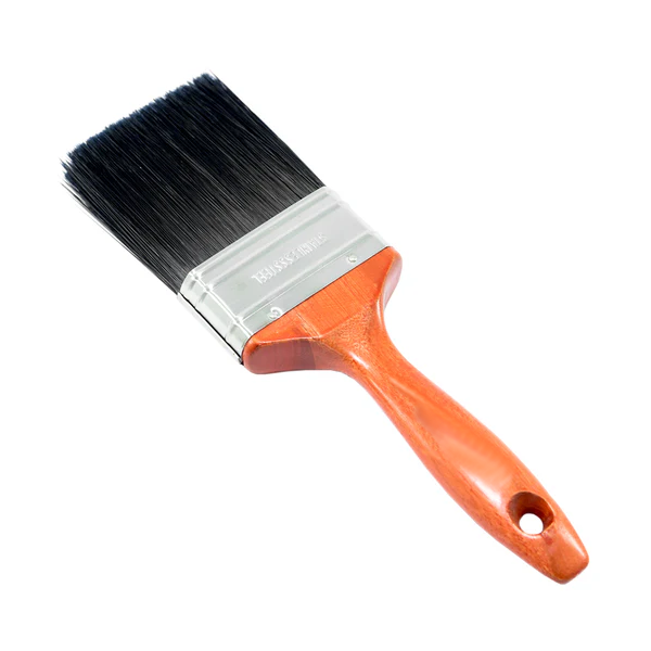 Levante Wood Handle Brush 4", White Stainless Ferr