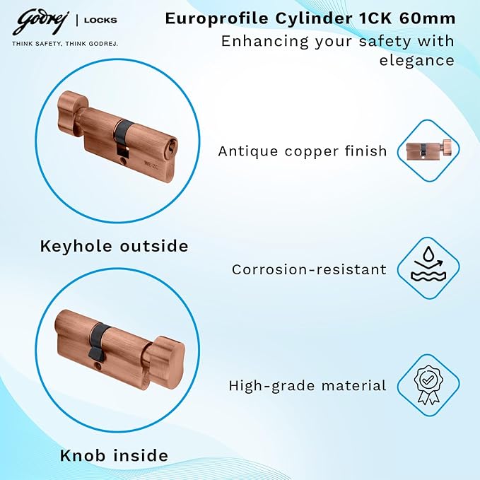 Lyra Pin Cylinder 60 MM 2C SS - Image 5